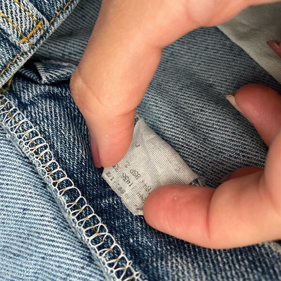 Vintage Lee Jeans Women 30x27 Blue Straight Mid Rise Zip Fly Casual Distressed - Picture 3 of 8